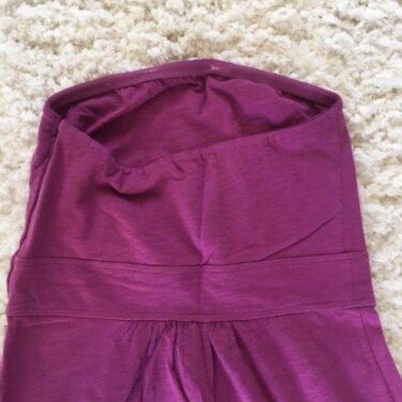 Banana Republic Size 0 Fuchsia Strapless Dress - Picture 5 of 8